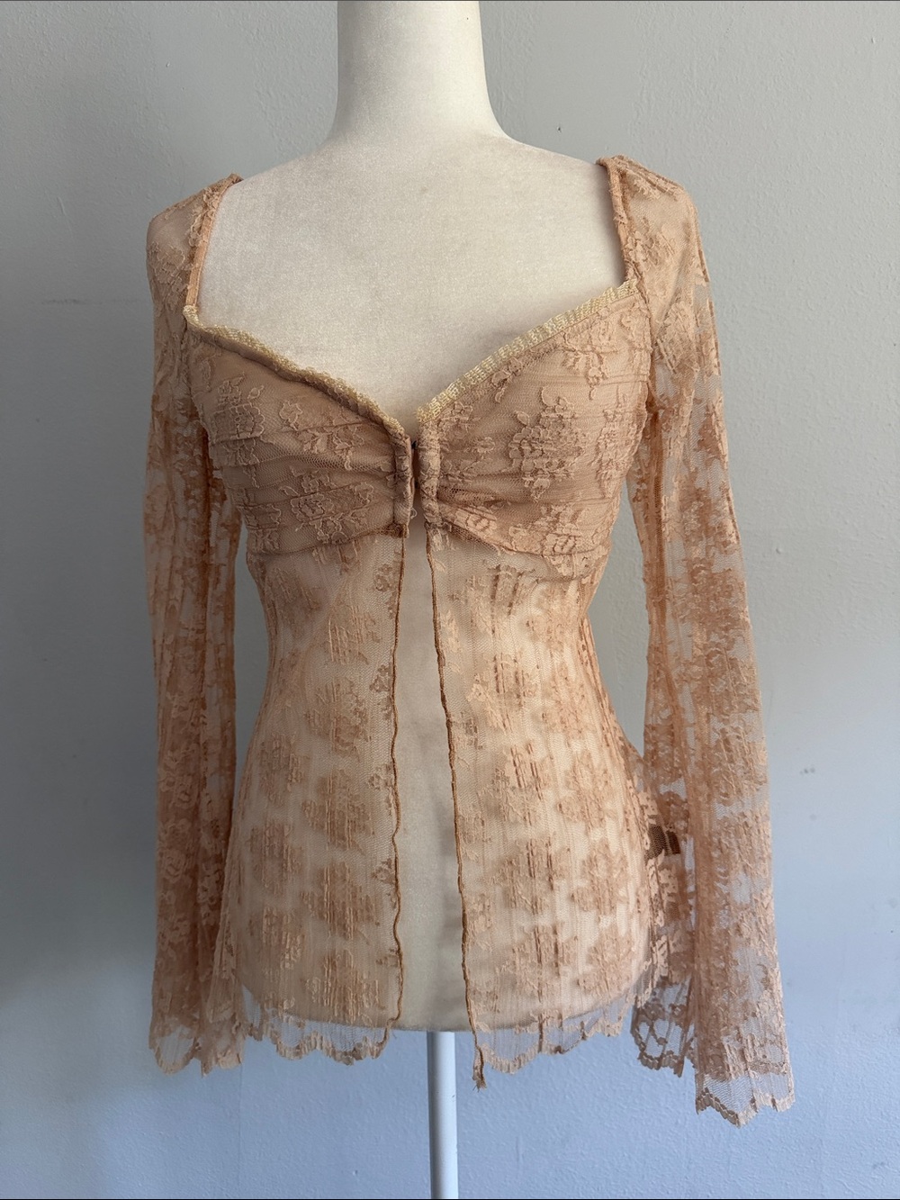 Vintage Arden B. Y2K Lace Flyaway Top - Size S